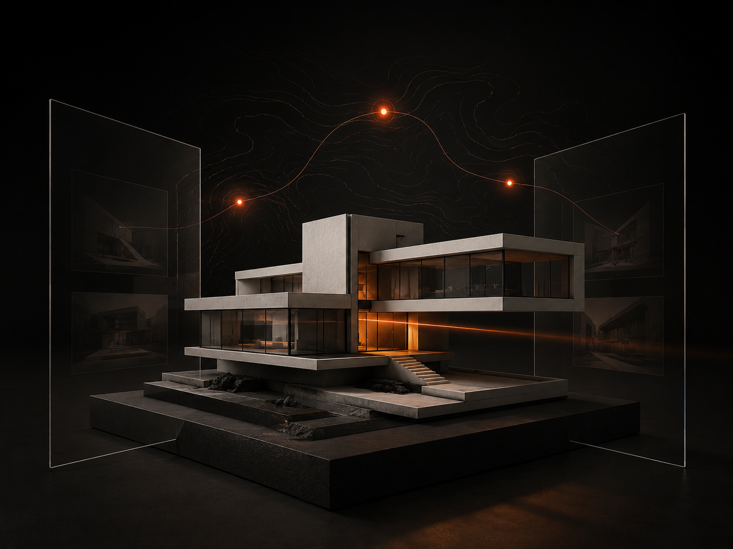 Editorial architecture portfolio layout created for Meso Design Studio